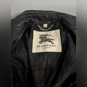 Burberry Women’s Black Leather Diamond Jacket